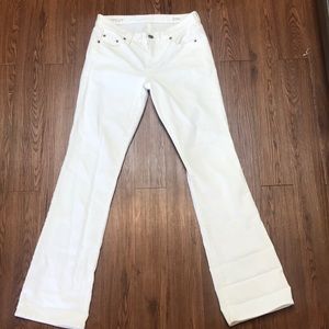 J Crew Bootcut White Jeans